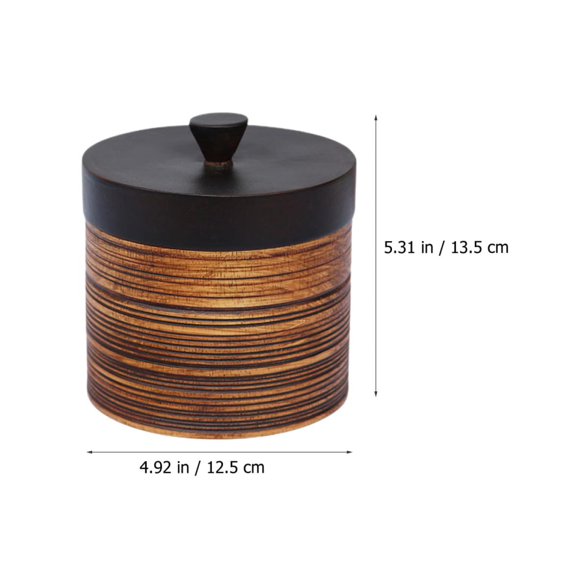 TIDTALEO Contenitore Raffinato per Legno Ermetico Tè e Coperchio Tisane Scatola Semplice Caramelle Design Buona Sigillatura Uso Domestico