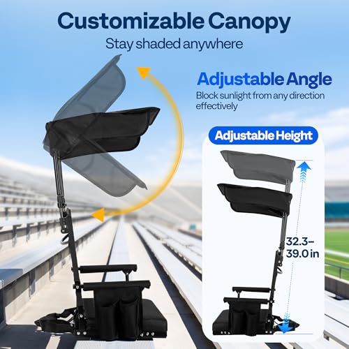 VIVOHOME Stadium Seat with Sunshade