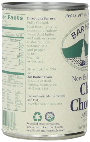 Bar Harbor New England Clam Chowder - Premium Seafood Delight, Gluten-Free, Authentic New England Flavor - Ideal for Hearty Meals - 15 oz Can (Pack of 6) - Thumbnail 3