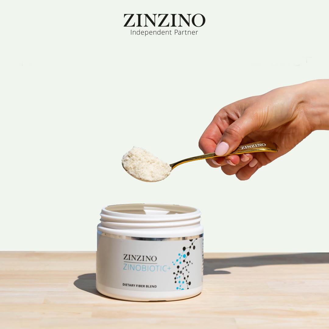 ZinZino Zinobiotic+ Ballaststoffe Pulver - Multi Ballaststoff Komplex - Flohsamenschalen & Guarkernmehl - Darmgesundheit - Blähbauch Loswerden - Immunsystem Stärken Erwachsene - Darmkur Blähbauch