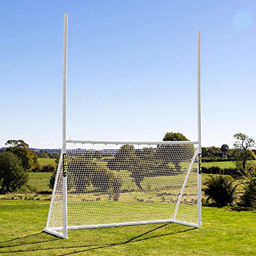 FORZA PVC Football/Soccer Goals - Multi-Sport Backyard Goals [3 Sizes] | Football/Soccer Combination Goals | Football & Soccer Training Equipment for Kids (8 x 5)