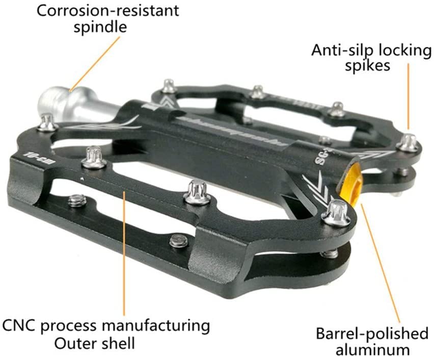 Pedali in alluminio a triplo cuscinetto for bicicletta Pedane MTB Pedali Flat Comfort