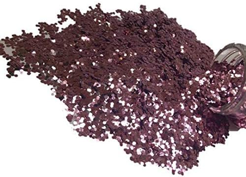 Miniatura 3 de iConnectWith Glitter  Rubor oro rosa, brillo de poliéster rebozado Multiuso para manualidades, decoraciones, arte de uñas, maquillaje, vasos, arte