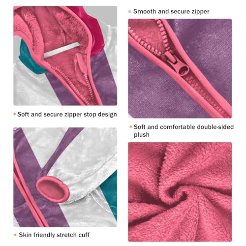 OTVEE Colorful Portrait Kids Hoodie Jacket Fall Spring Full Zip Warm Outwear Coat3