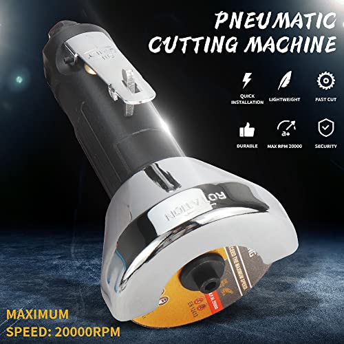 SI FANG 3 Inch Air Cut-Off Tool with 5Pcs Die Grinder Cutting Wheels and 1Pcs HSS Circular Saw Blade - Image 2