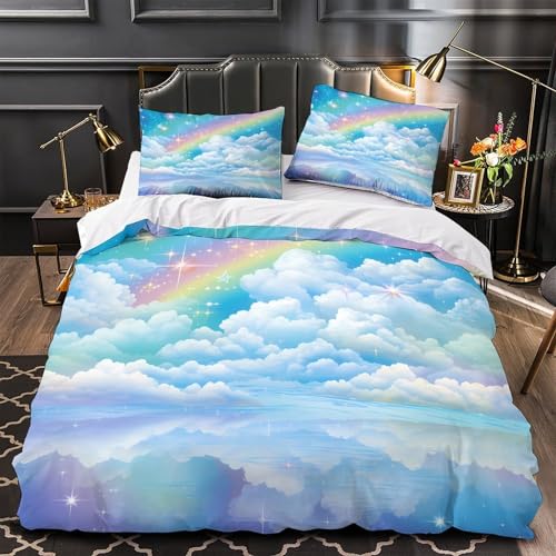 Housse de couette hypoallergénique microfibre douce 3D fermeture éclair