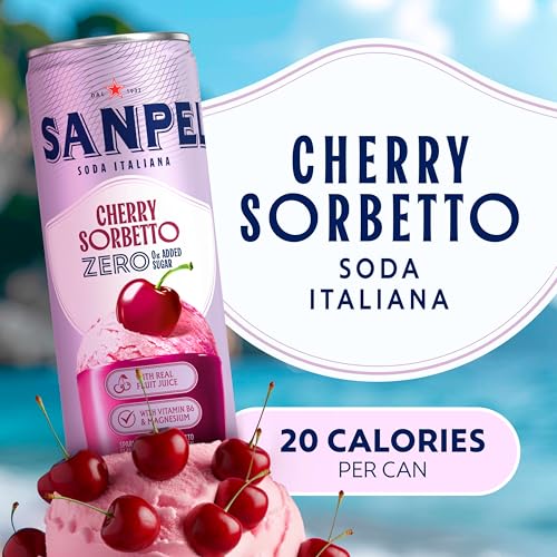 Image of Sanpellegrino Crafted Soda Italiana Cherry Sorbetto, 0g Added Sugar, 24 Pack