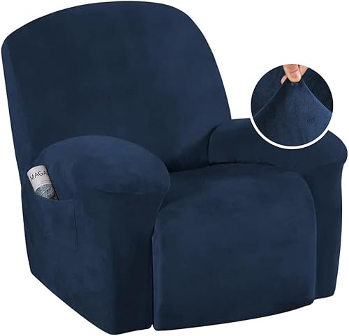 H.VERSAILTEX - Funda para sillón reclinable de terciopelo de 1 pieza, para sillón reclinable grande, protector de muebles de terciopelo suave de
