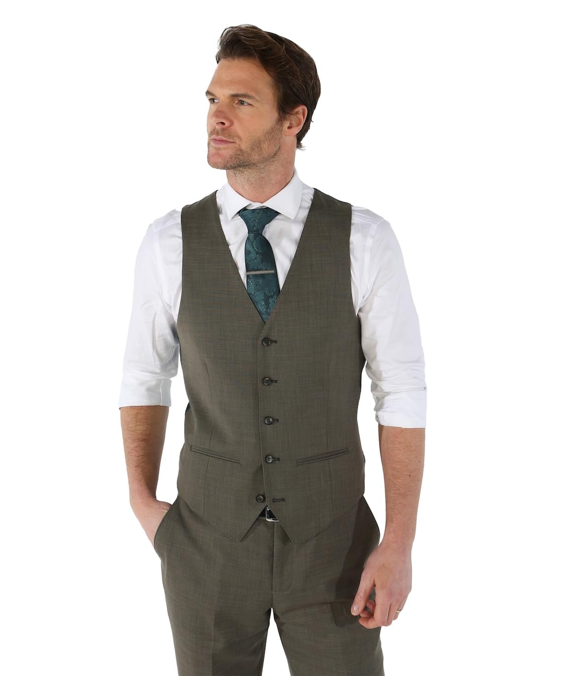 Abito Scozzese da Uomo Premium in 3 Pezzi, Venduto separatamente. Set per Matrimoni, Affari ed Eventi Speciali