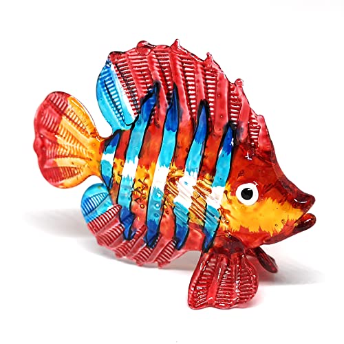 hand blown glass fish - ZOOCRAFT Aquarium Handicraft Miniature Hand Blown Glass Fish Figurine Red Collectibles