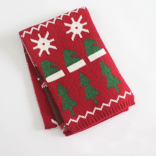 Felite Fnn Kids Christmas Reindeer Snowflake Scarf Fall Winter Warm Knit Scarf3