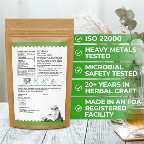 Image of 100 Bags Rosemary Tea Herbal Tea (Salvia Rosmarinus) - 100 Count 1.5g Bags Rosemary Herb Te De Romero