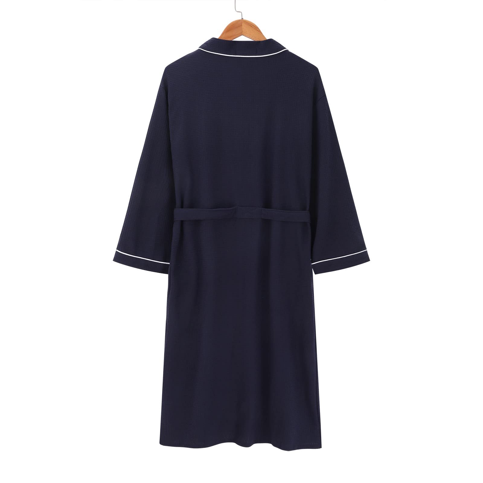 Generisch Accappatoio kimono da donna, lungo, in maglia, leggero e morbido, biancheria da notte