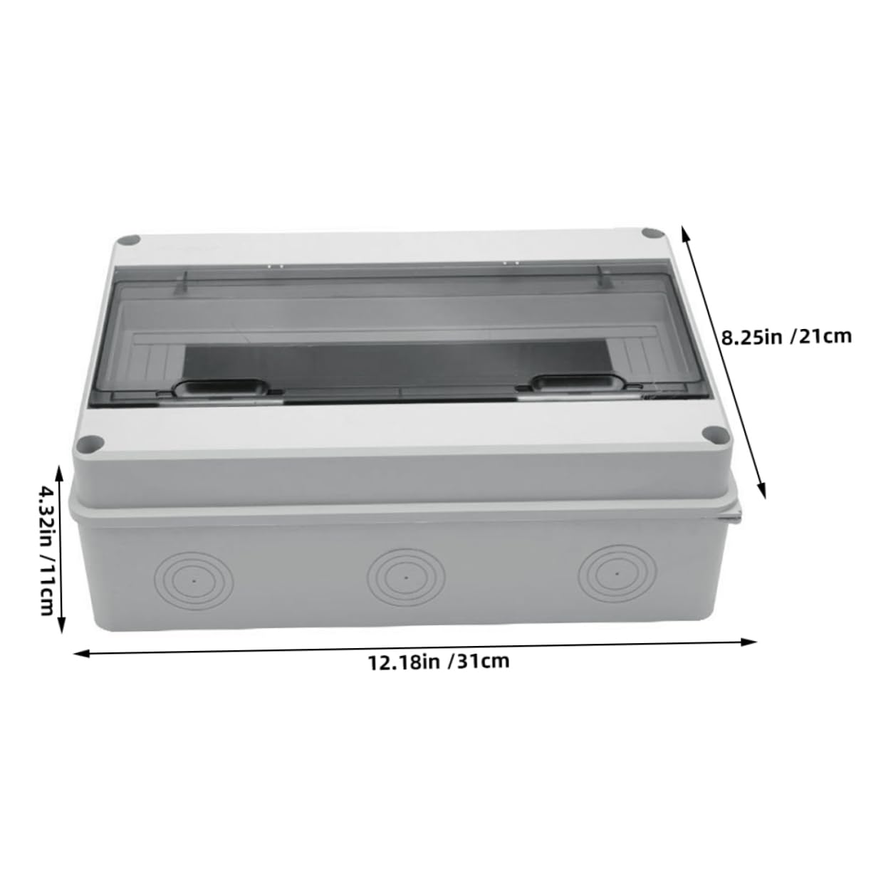Caja Eléctrica Exterior Blanco Ip65, 15 Circuitos, de Plástico