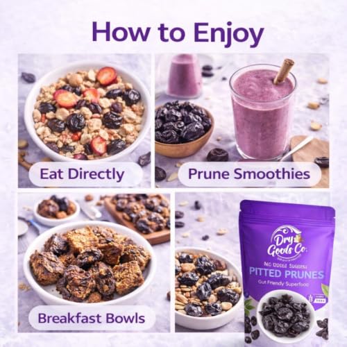 Image of Dry Goods Co Pitted Prunes 400g | No Added Sugar | Premium Dried Plums | Soft and Healthy