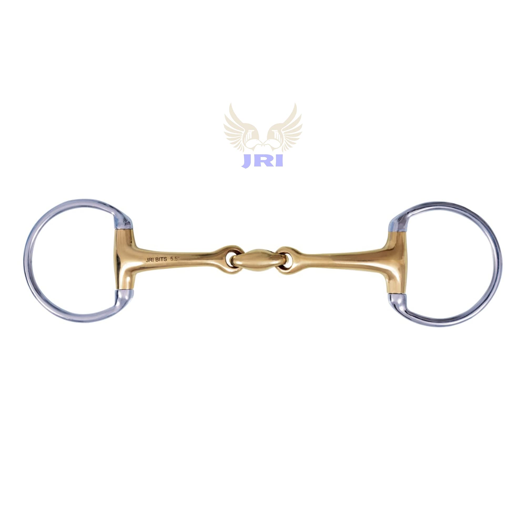 JRI D-Eggbutt Snaffle Horse Bit – Mix German Steel – 6 inches | Gentle, Low-Leverage Control | Anti-Rust Stainless Construction | Comfortable Mouthpiece for Everyday Riding & Training