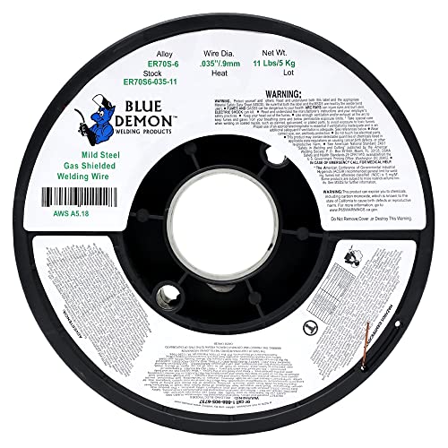 Image of Blue Demon ER70S6 X .035 X 11 LB MIG /GMAW Carbon Steel Welding Wire, All Position, Low Spatter, Formulated to Provide Porosity-Free, X-Ray Quality Welds