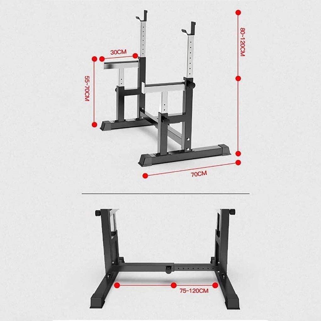 Soporte para barra multifunción， soporte para sentadillas ajustable， soporte para levantamiento de pesas， soporte para press de banca， soporte para mancuernas， para levantamiento de pesas， cama，