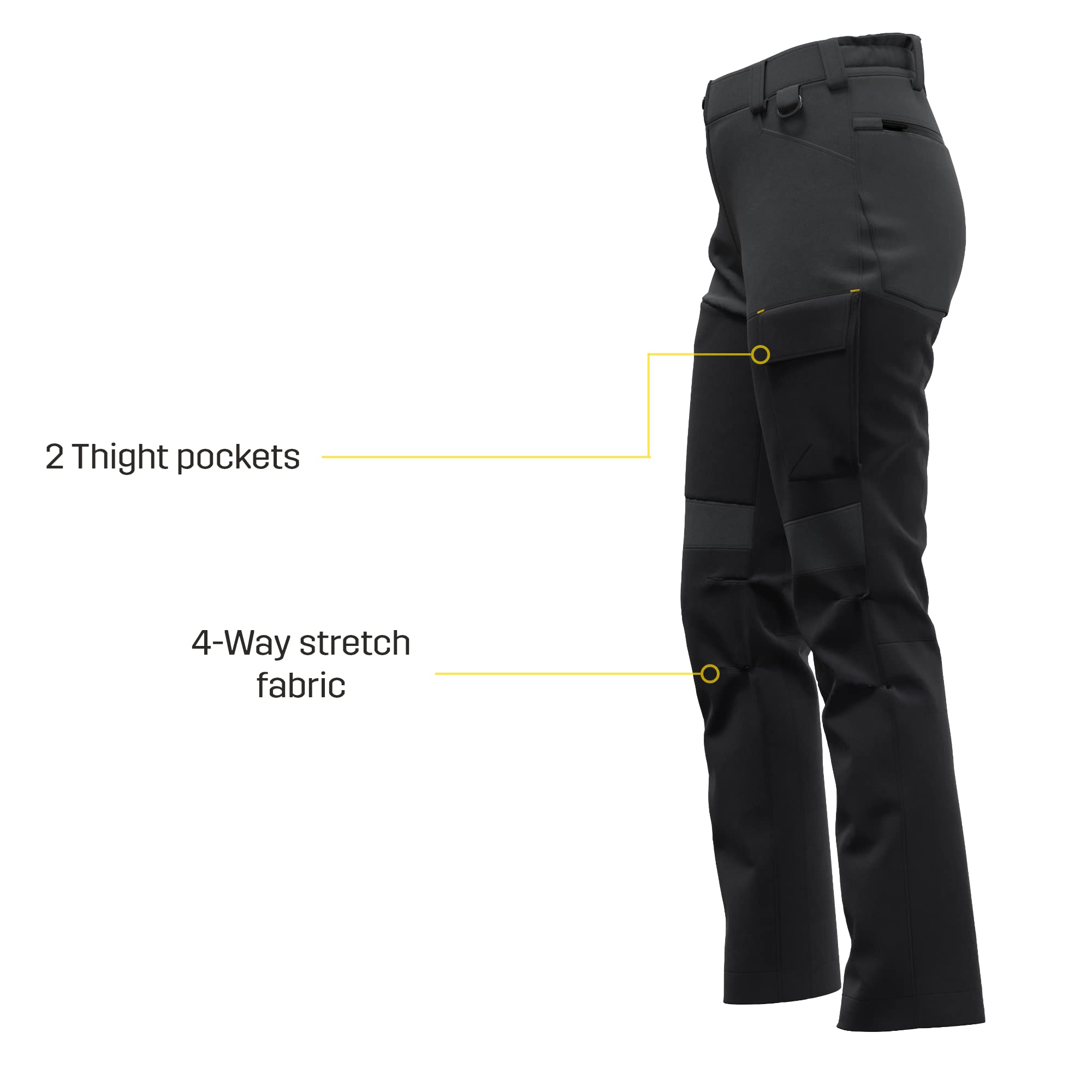 SAFETY JOGGER Arbeitshose Damen - Oak - Cargohose die maximale Flexibilität bieten für Frauen, Hose mit viele Tasche, eine Hammerschlaufe und Fach für Werkzeug