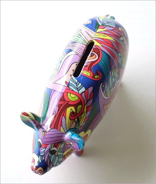 Amazon.co.jp: 貯金箱 おしゃれ 陶器 ブタ 豚 オブジェ 置物 かわいい