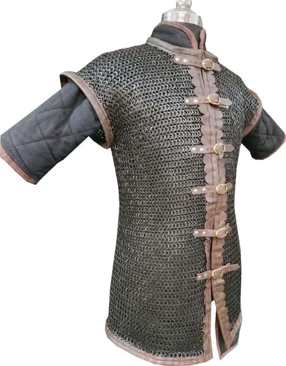 Generic Chainmail Shirt, 9 mm Flat Riveted with Washer, Sleeveless Long Length Chainmail Shirt, Easter Day Gifts