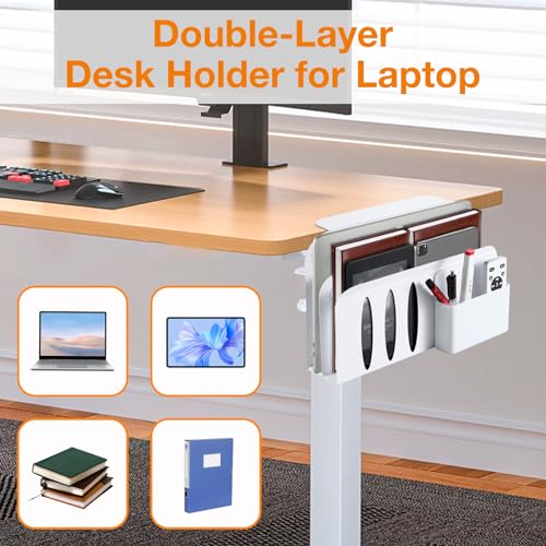 Meekakee Side Desk Organizer For Laptop, Under Desk
