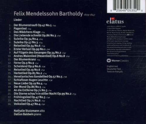 Elatus - Mendelssohn : Lieder