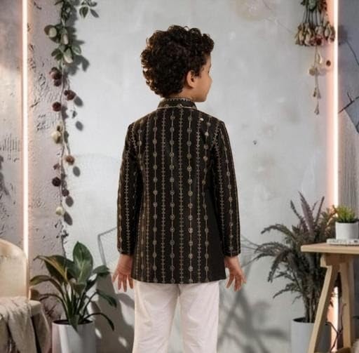 Image of Kid Boy's Ethnic Stylish Suit Set| Comfortable, Breathable, Lightweight, Skin Friendly|SL 134