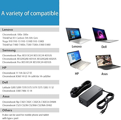 45W-USB-C-Charger-Compatible-with-HpDellLenovoAcer-chromebookAsusSamsungSony-Charger-Fast-Charging-Type-C-AC-Adapter-Power-Cord-Supply