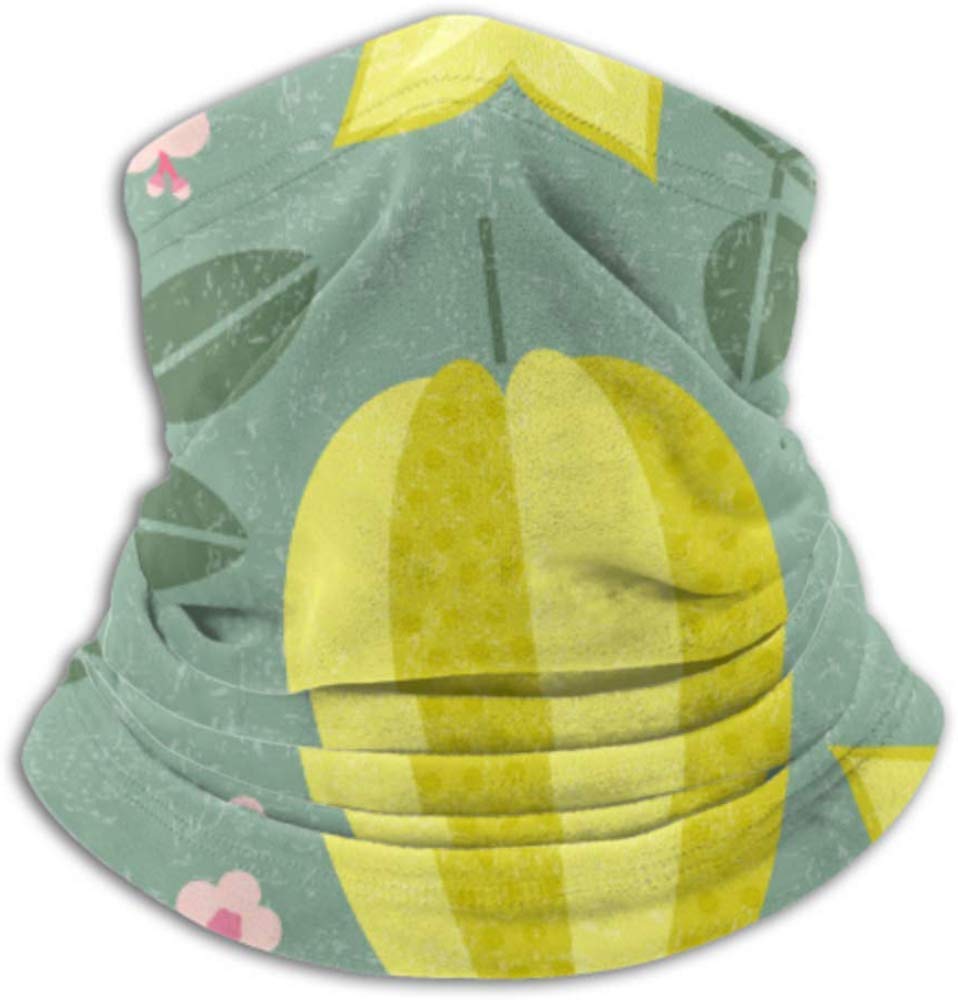 NA Fleece Neck Warmer ，multifunctional Star Fruit Pattern Ripe Carambola Scarf,a Full Face Mask Or Hat, Neck Gaiter, Neck Cap ，ski Mask, Half Mask,face