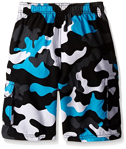 Image of Kanu Surf Boys' Victor Stripe Quick Dry Beach Board Shorts Swim Trunk
