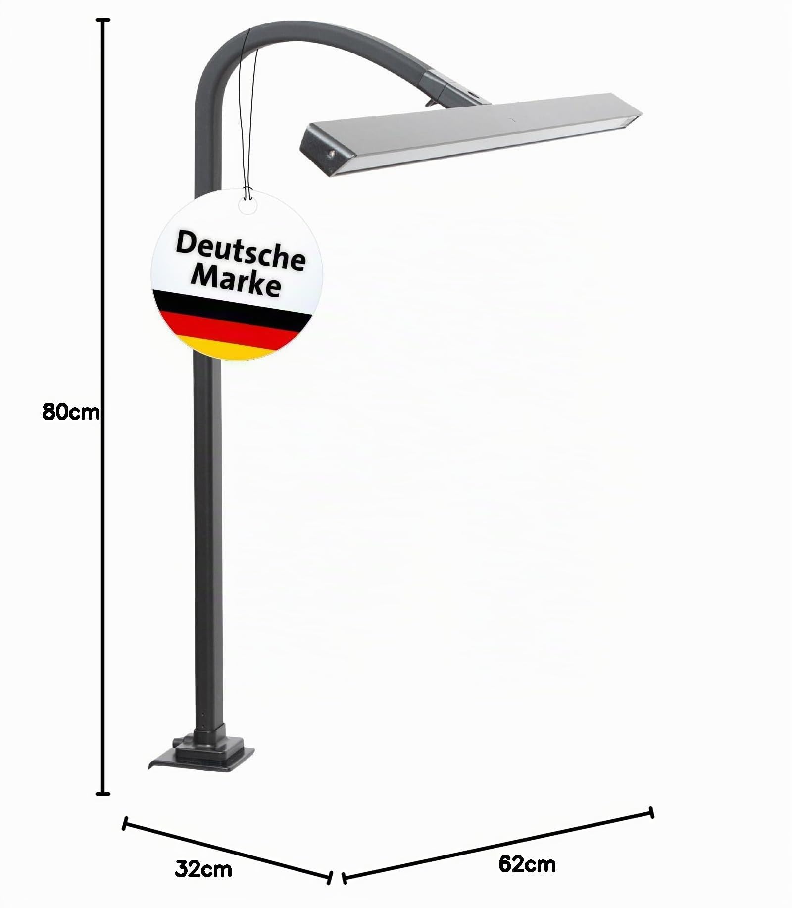 MAUL Monitorlampe LED MAULgate schwarz dimmbar mit Klemmfuß | angenehmes Arbeiten am Bildschirm, Touchfeld für schnelle Anpassung, flexible Ausrichtung, sicherer Halt an der Tischkante