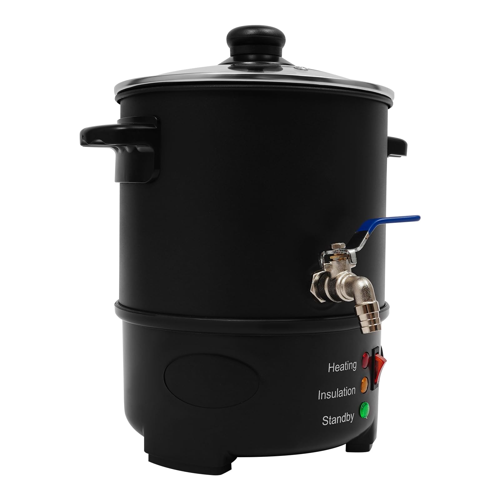HUOMMGS Garnek do topienia wosku, 4 l, regulacja temperatury 50-100°C, zabezpieczenie przed przegrzaniem, stal nierdzewna, elektryczny garnek do topienia wosku, 600 W, zestaw do odlewania świec, z