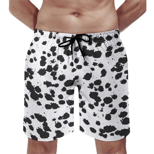 Dalmatian Print Pattern Men's Swim Trunks Quick Dry Board Shorts Swimming Trunks Beach Shorts4