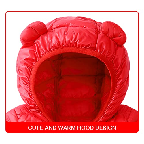 Winter Hooded Down Coat and Pants Suit for Kids Baby Boys Girls Lightweight Puffer Bear Hoods Infant Outerwear3