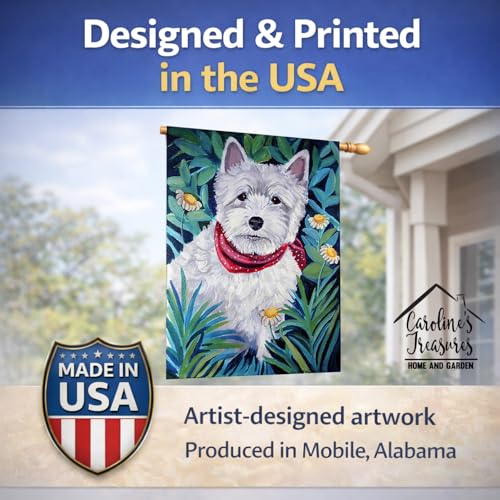 Drapeau Westie de maison en toile multicolore Caroline's Treasures 7066CHF - 7