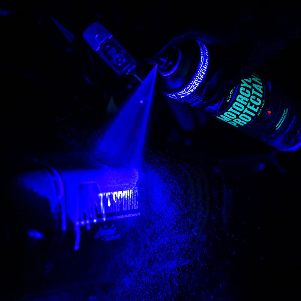Muc-Off Motorrad Multi-Pack – Basis-Kit für Motorrad Zubehör für Motorrad Reinigung und Pflege – Motorrad Pflegeset mit Entfetter, Schutzmittel, Kettenöl und Klauenbürste