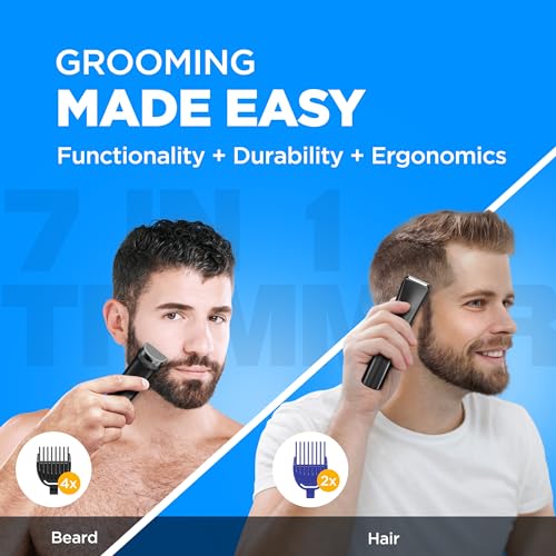 Image of Havells Beard & Hair Trimmer |2-in-1 Special Blade| Comes with 4 Beard & 2 Hair Combs|Type C Turbo Charge|No Nicks & Cuts|2 Year Guarantee|BT4001