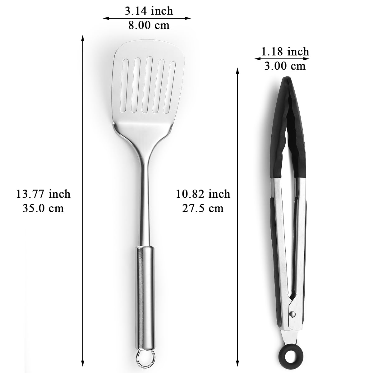 Spatulas Cooking Tong Set, ReaNea Spatula and Kitchen Tongs, Kitchen Utensils Set, Gifts for Home, Restaurant, Camping, Outdoor?BBQ