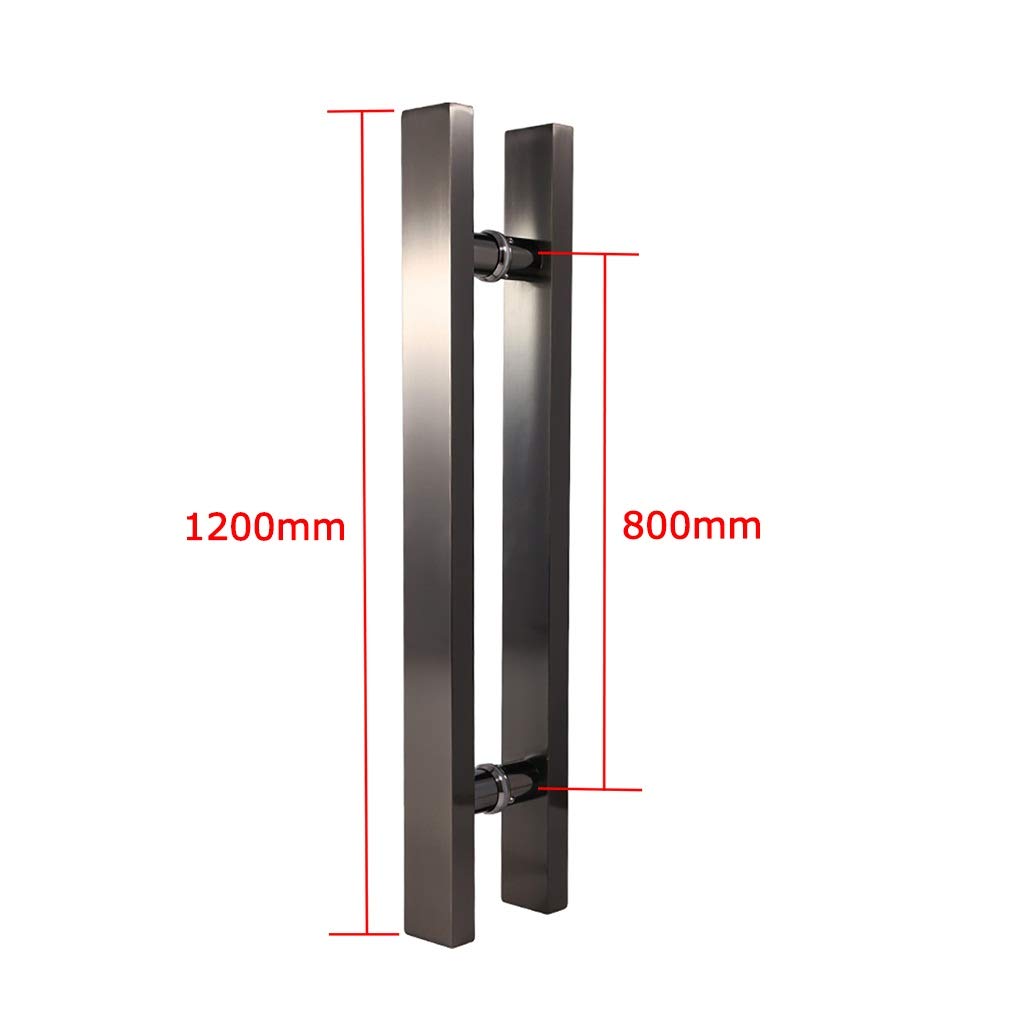 Maniglia per Porta Scorrevole per Porta del Fienile Maniglia per Porta in Vetro in Acciaio Inossidabile Spazzolato Nero/Maniglia per Porta Push-Pull per Hotel/Maniglia per Porta in Legno per