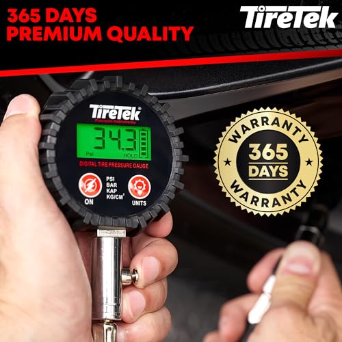 Digital Tire Pressure Gauge (200 PSI) - Heavy Duty Tire Gauge (Stainless Steel) - MotCertified ANSI - Air Gauge Tire Pressure - Easy to Read - Image 5