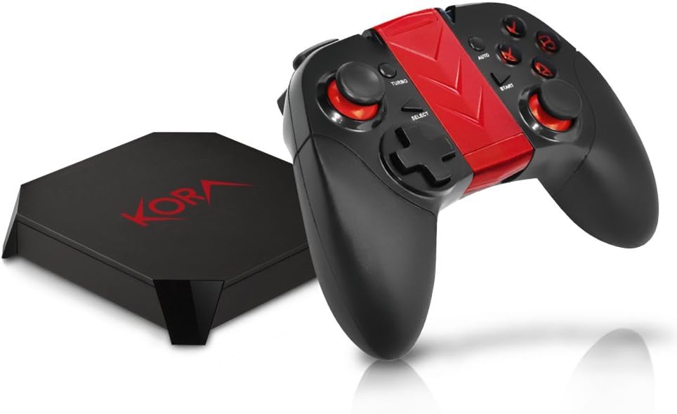 Immagine di  Atlantis SMARTIX KORA Console Android Smart Box TV Gamepad 1 GB di Ram 8 GB di Rom (Nero - Rosso)