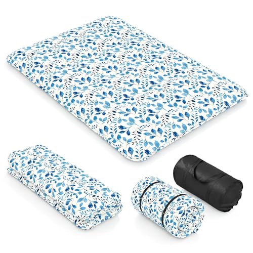 GIANTEX Bodenmatratze 140x200 cm, Futon Matratze Japanisch, Tatami Matte Faltbar & Tragbar, Klappmatratze mit Tragetasche & Abnehmbarer Bezug, Schlafmatte Schlafunterlage für Gästezimmer Schlafzimmer