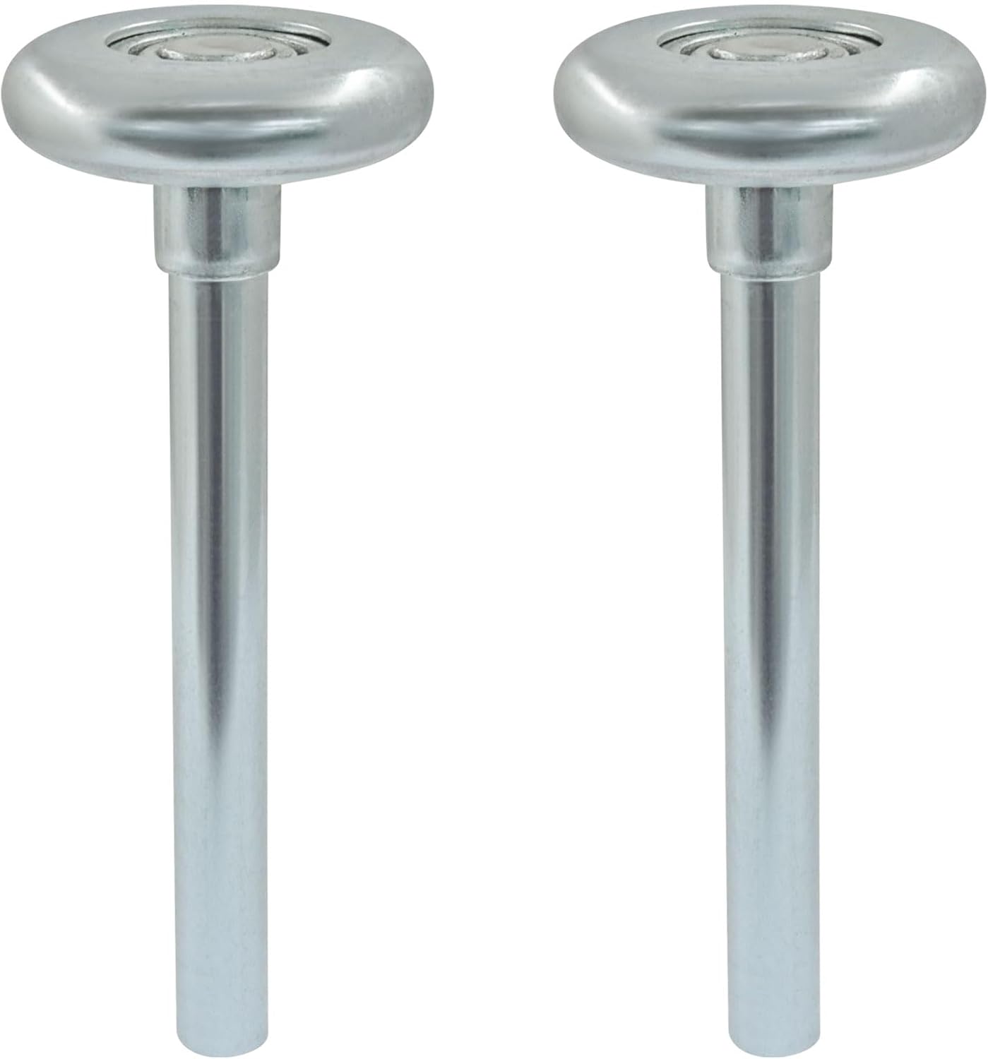 2pcs 1.8" Steel Garage Door Rollers 4" Stem for Garage Door Track Replacement, Precision Bearing 10 Balls, Silver
