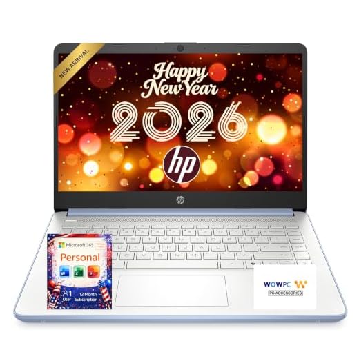 HP New Everyday Slim Laptop • Microsoft Office 365 Included • Intel N150 CPU • 128GB SSD • 1TB Cloud Storage • Stunning Color • Long Battery Life • Copilot AI • Windows 11