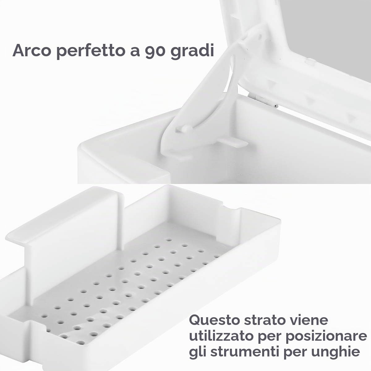 Petyoung Unghie Manicure Strumenti per Contenitori per Sterilizzazione Cassetto per Sterilizzazione Scatola,Vaschetta Disinfetta per Sterilizzatore Estetica Parrucchiere