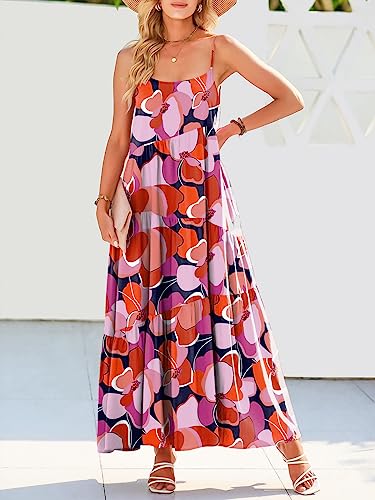 Image of ANRABESS Women Summer Casual Loose Sleeveless Sundress Spaghetti Strap Flowy Boho Linen Beach Vacation Maxi Long Dress