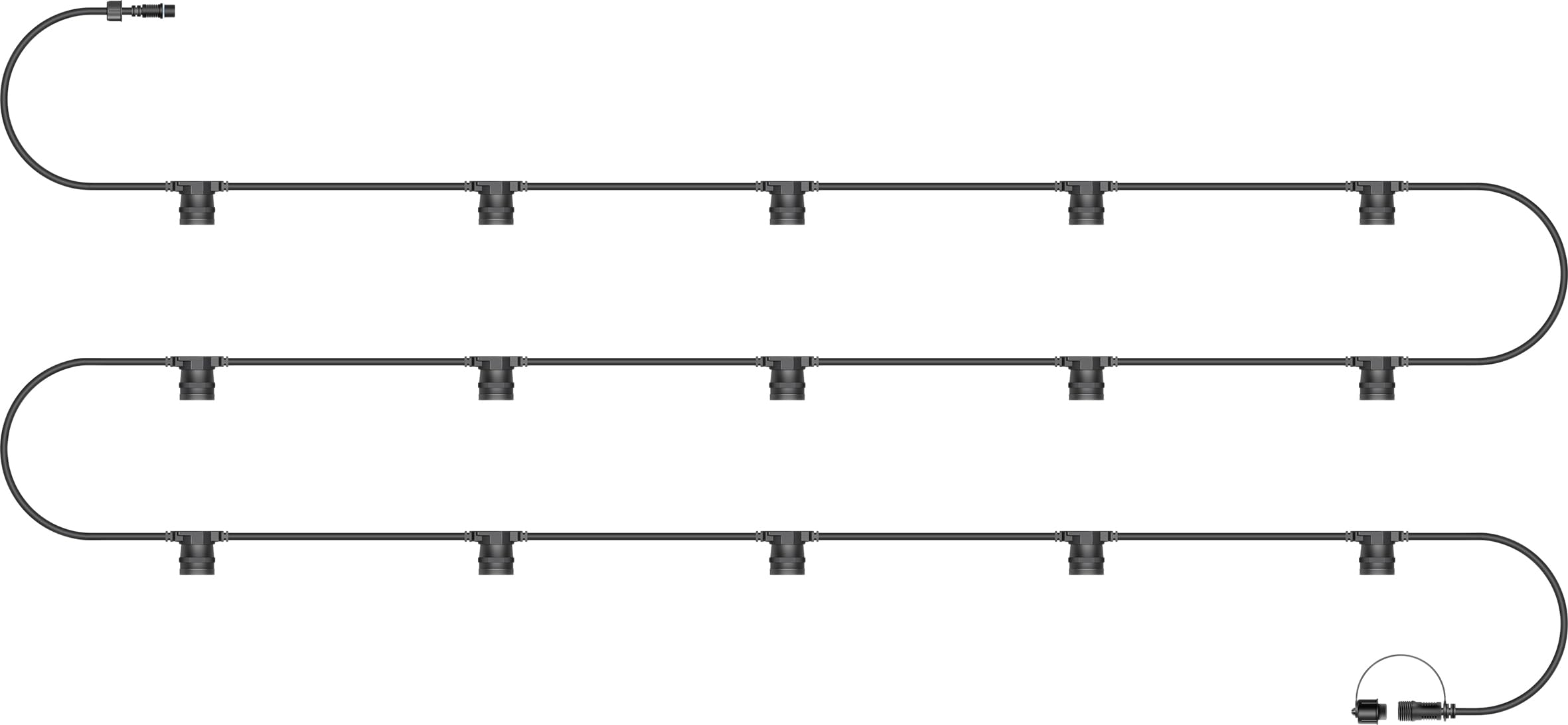 Eagle Connect E27 Es Screw Festoon Black Rubber Ip44 5M 15 Lamp from B&Q