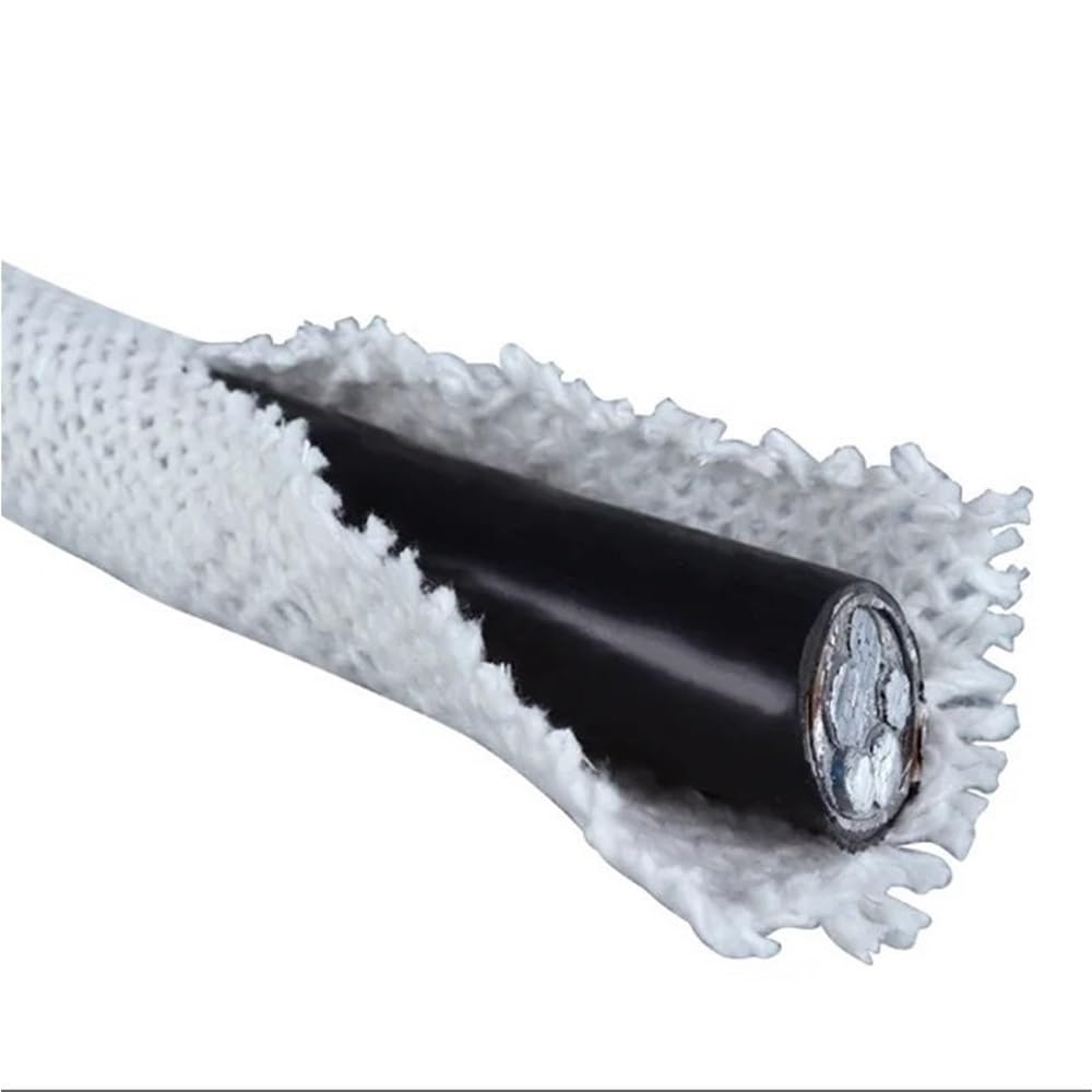 Corda in fibra di vetro per stufe, Guaina intrecciata in fibra ceramica for alte temperature, diametro 1 m. for cavo bianca da 20-80 mm 1pz | 65mm