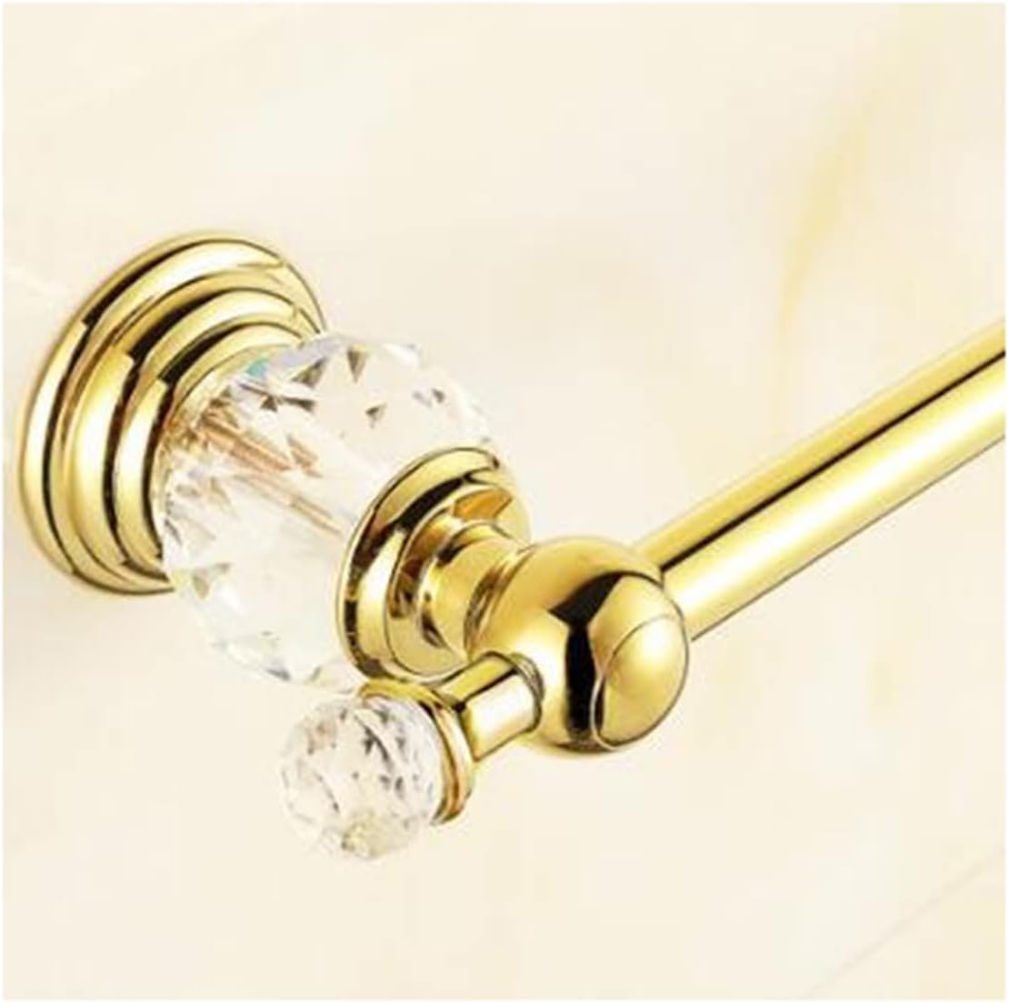 Brass Bathroom Accessories Set, Robe Hook, Paper Holder, Towel Bar, Soap Basket, Towel Rack, Towel Ring (Color : Towel Rack 1)